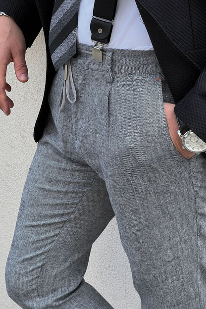 Daniel Gray Linen Pants - Slim Fit Excellence in Versatile Style