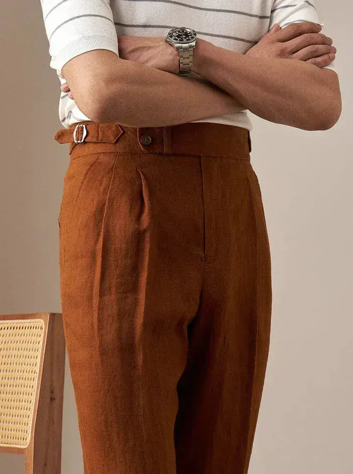 Sidetab Linen Trousers Season 2 BRABION