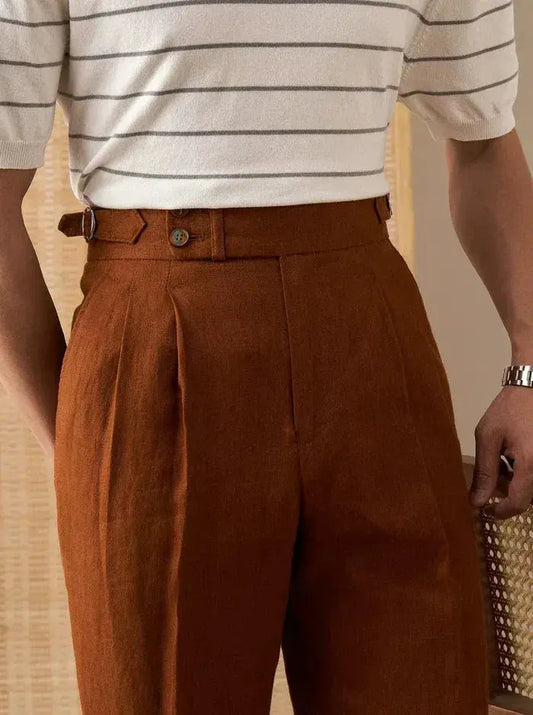 Sidetab Linen Trousers Season 2 BRABION