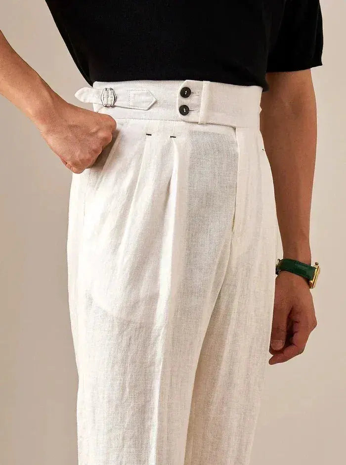 Sidetab Linen Trousers Season 2 BRABION