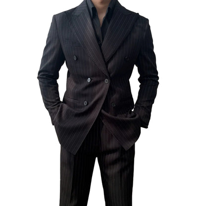 Mayfair Black Pinstripe Suit