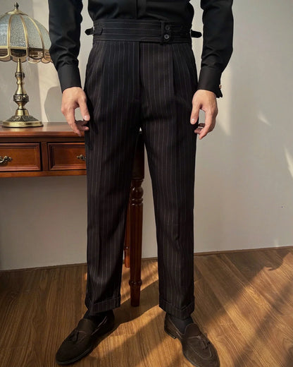 Mayfair Black Pinstripe Suit