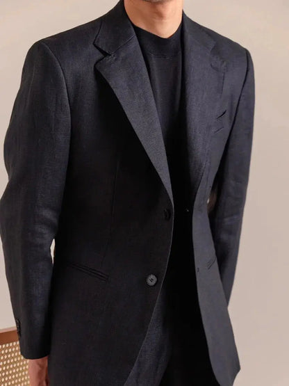 Italienischer Leinenblazer für Herren – einreihiger Leinenblazer