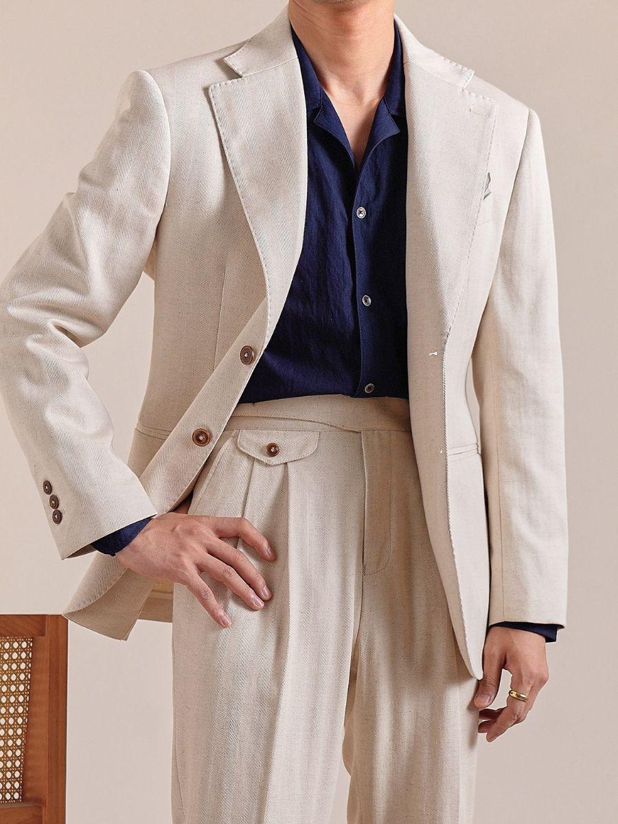 Men's Italian Napoli Breathable Linen Blazer