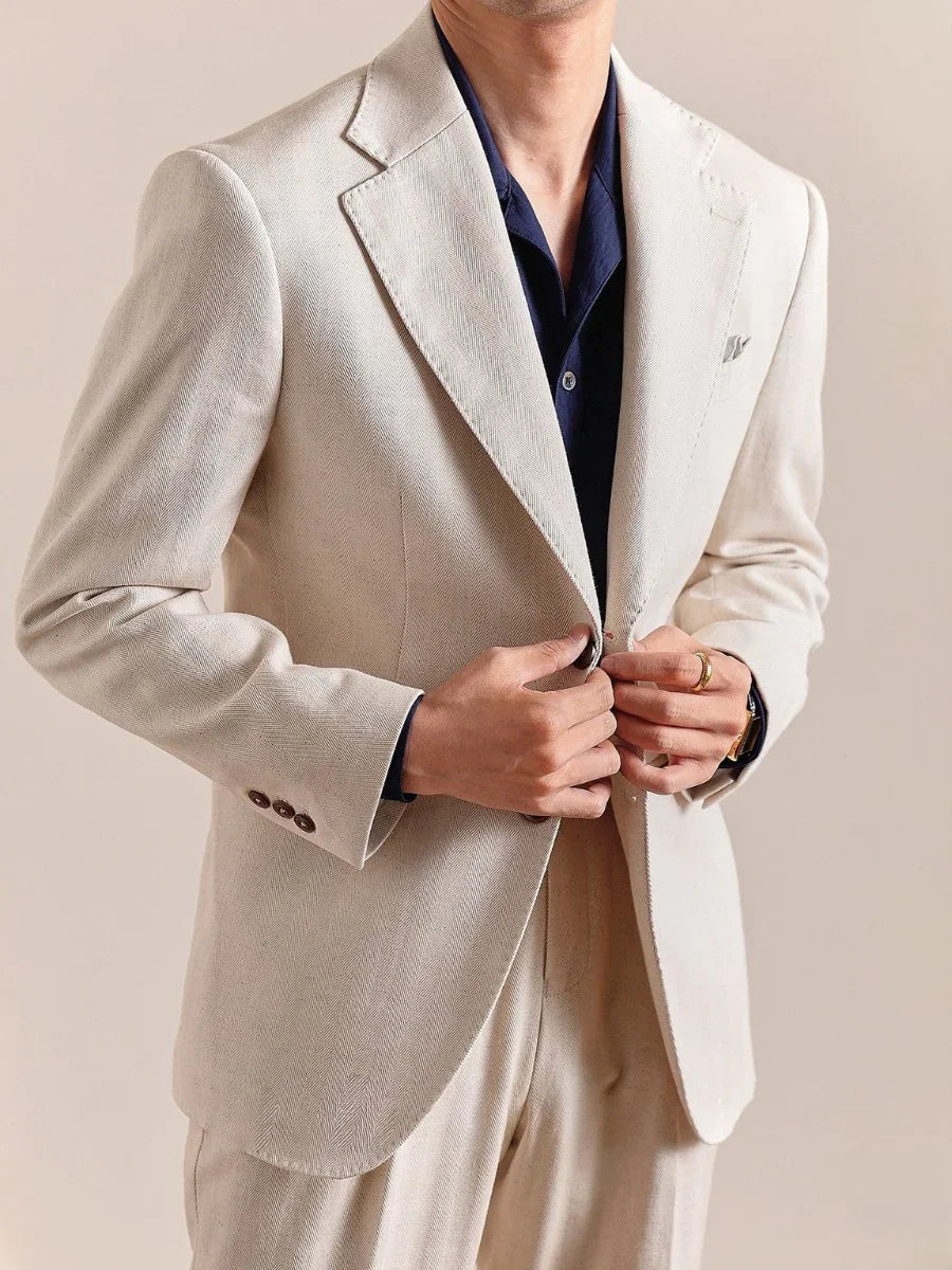 Men's Italian Napoli Breathable Linen Blazer
