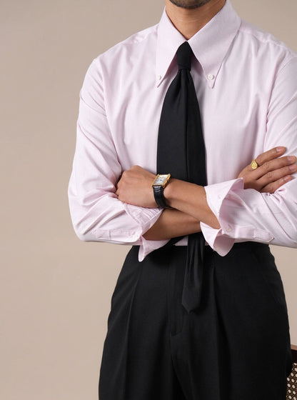 Mens Italian Jacquard Striped Shirt