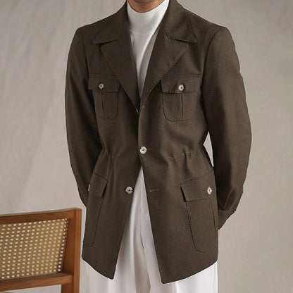Men's Linen Breathable Hunting Jacket - BRABION