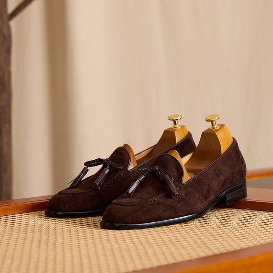 Suede Tassel Dress Loafers BRABION
