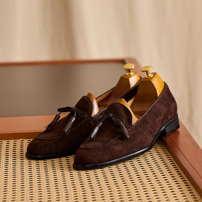 Suede Tassel Dress Loafers BRABION