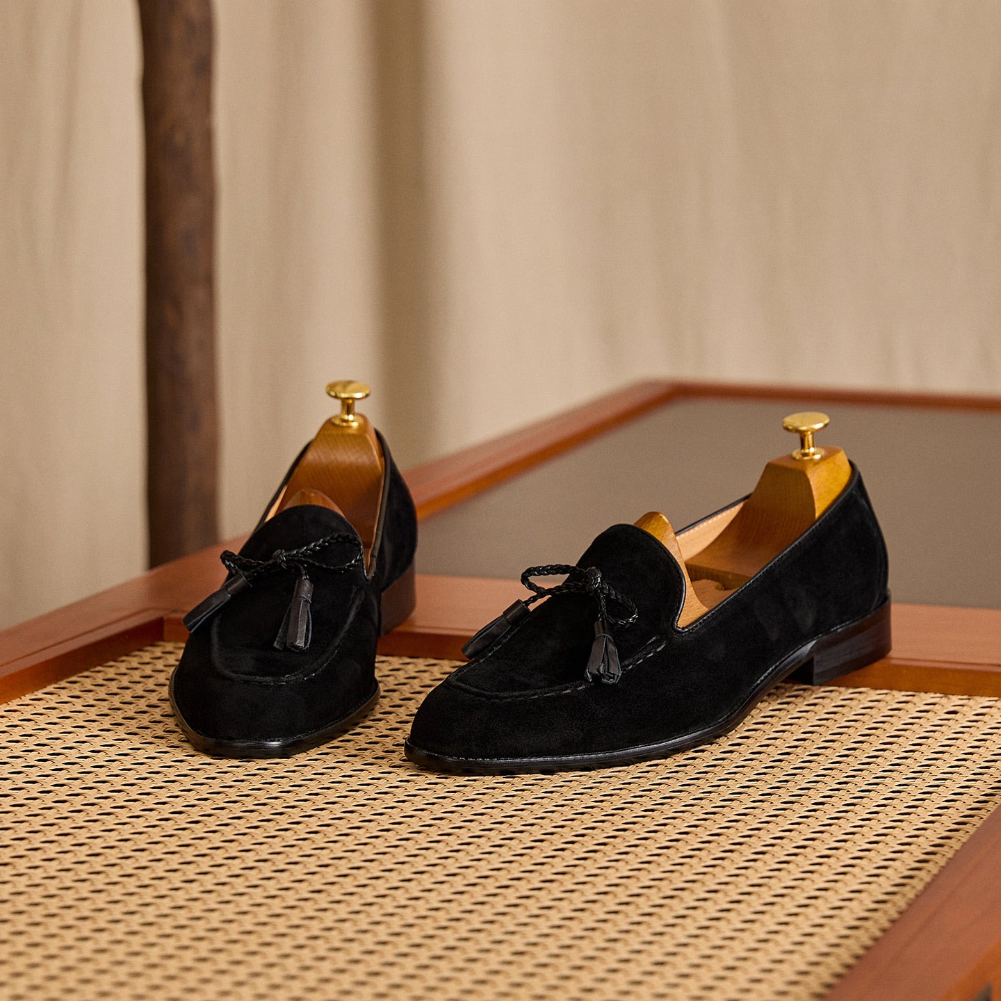 Suede Tassel Dress Loafers BRABION