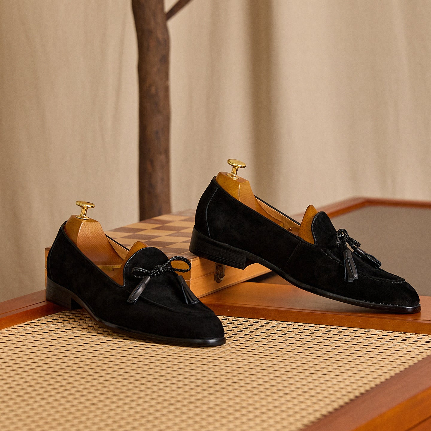 Suede Tassel Dress Loafers BRABION