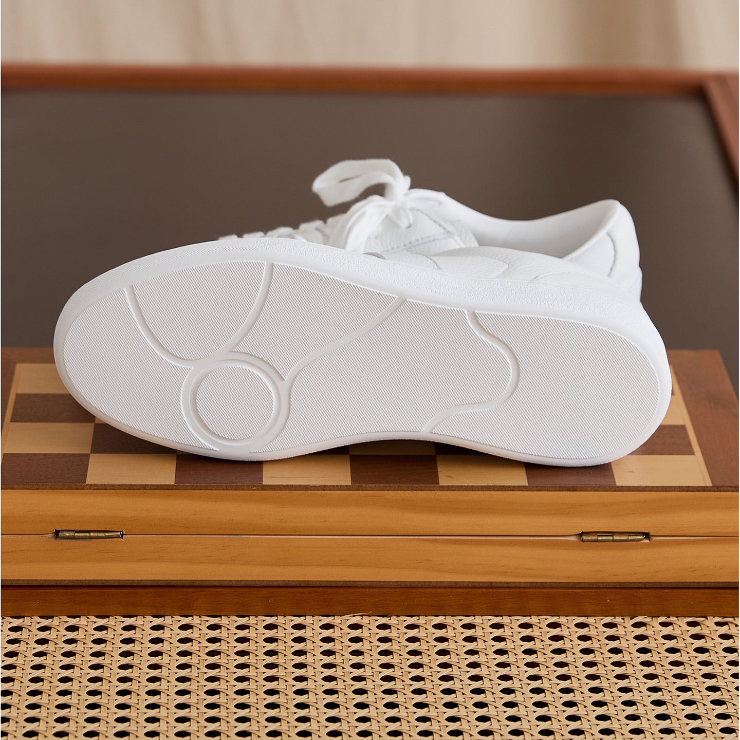 Panelled Cowhide Leather Low-Top Sneakers BRABION