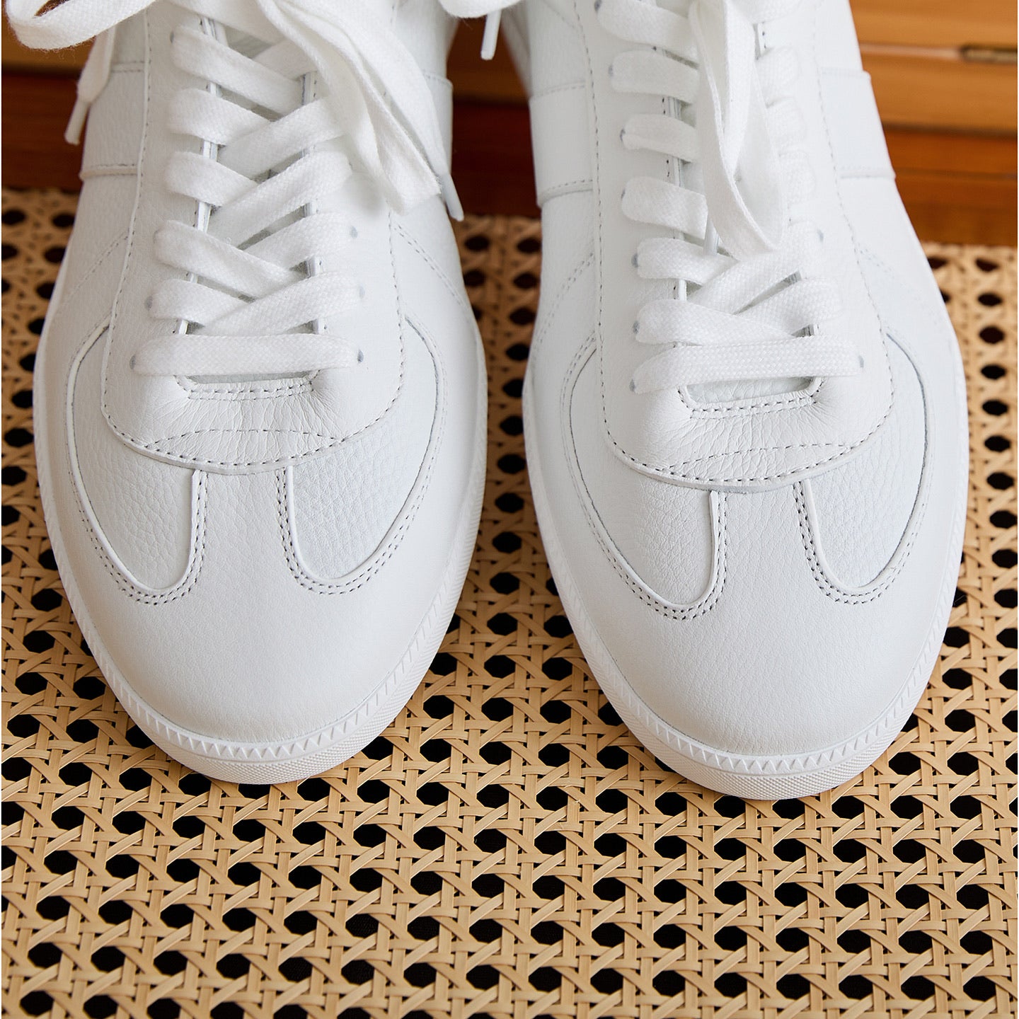 Panelled Cowhide Leather Low-Top Sneakers BRABION