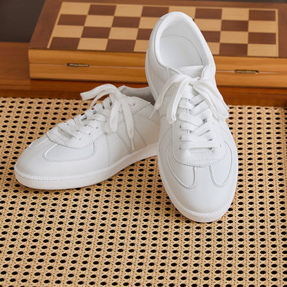 Panelled Cowhide Leather Low-Top Sneakers