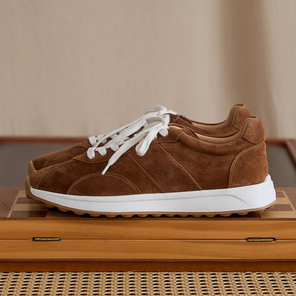 Sheepskin Suede Panelled Low-Profile Sneakers BRABION
