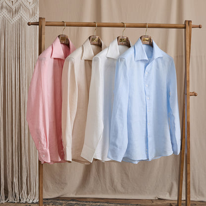 Linen Cutaway Collar Shirt