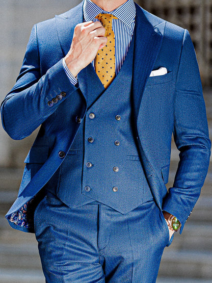 Blue Slim-Fit Suit 3-Piece VIOSSI