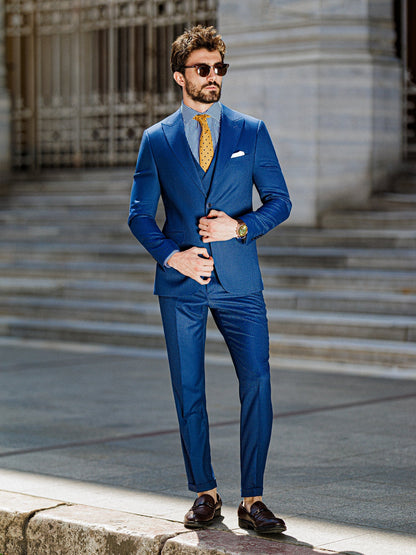 Blue Slim-Fit Suit 3-Piece VIOSSI