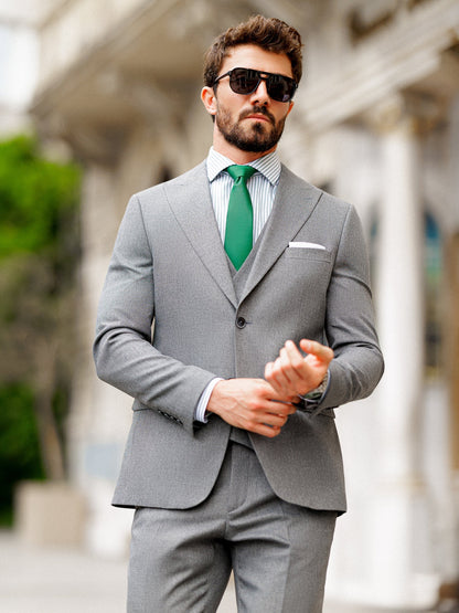 Grey Slim-Fit Suit 3-Piece VIOSSI