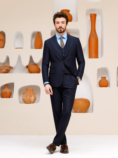 Navy Slim-Fit Suit 3-Piece VIOSSI