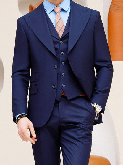 Navy Slim-Fit Suit 3-Piece VIOSSI