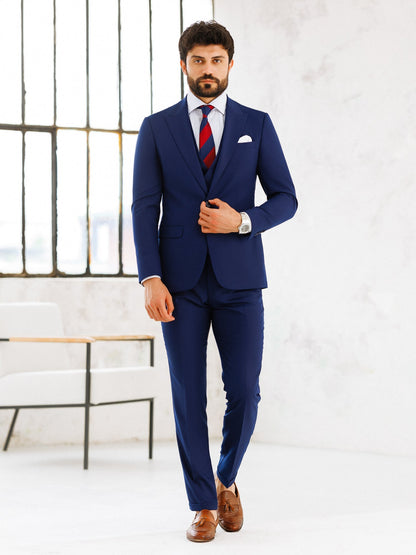 Navy Slim-Fit Suit 3-Piece VIOSSI