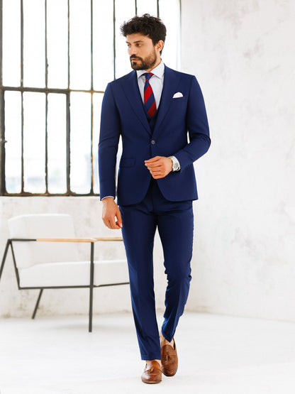 Navy Slim-Fit Suit 3-Piece VIOSSI