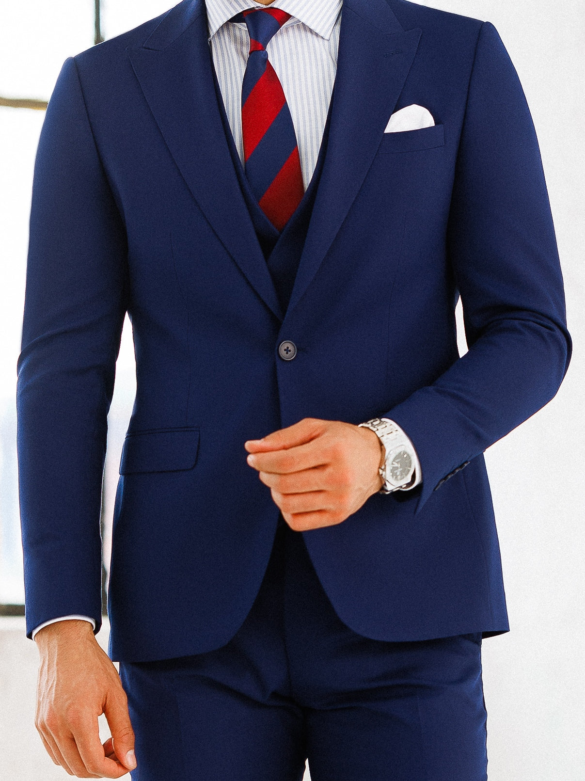 Navy Slim-Fit Suit 3-Piece VIOSSI