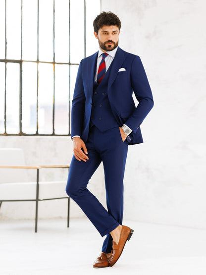 Navy Slim-Fit Suit 3-Piece VIOSSI