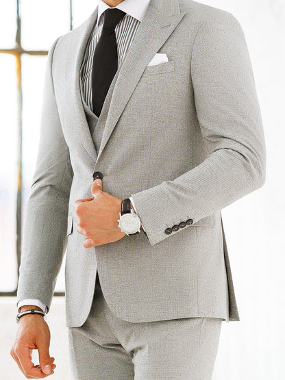 Light Grey Slim-Fit Suit 3-Piece VIOSSI