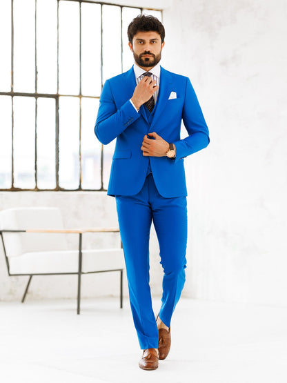 Blue Slim-Fit Suit 3-Piece VIOSSI