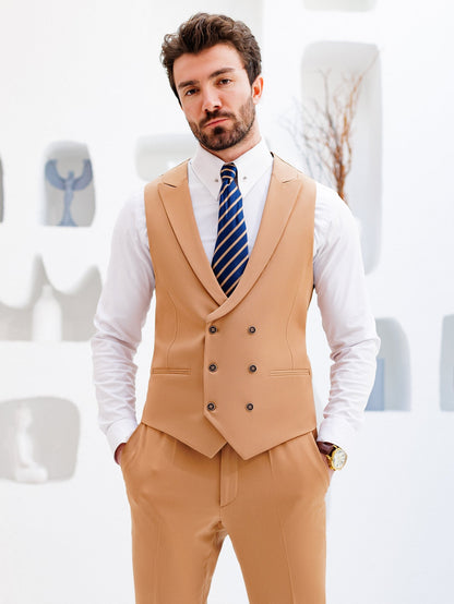 Camel Slim-Fit Suit 3-Piece VIOSSI