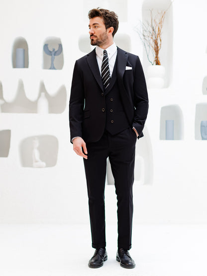Black Slim-Fit Suit 3-Piece VIOSSI