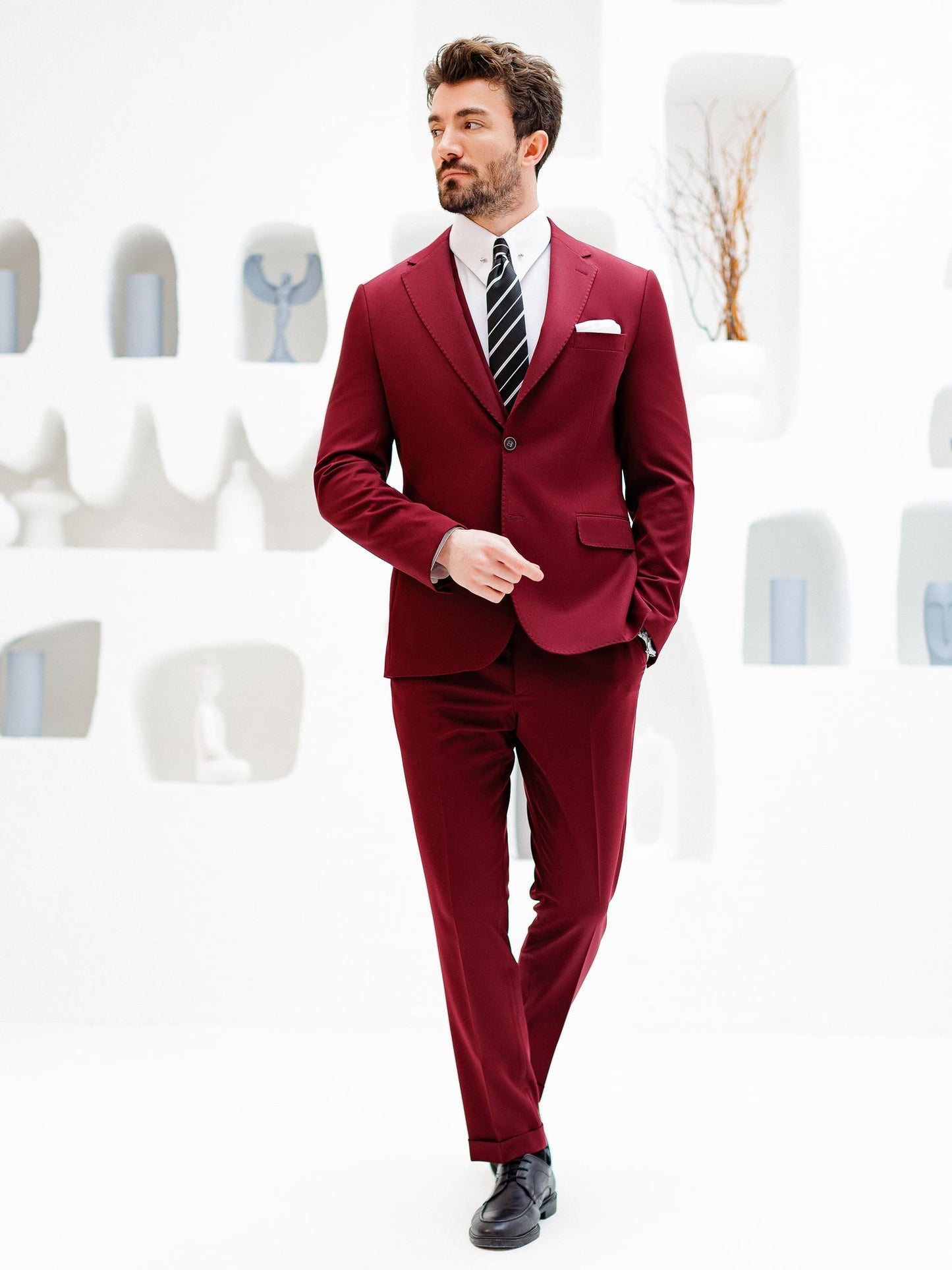 Bordeaux Slim-Fit Suit 3-Piece VIOSSI