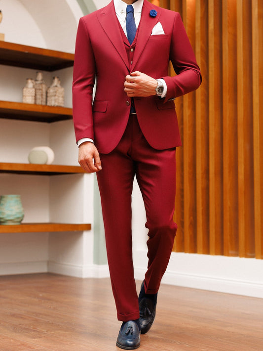 Bordeaux Slim-Fit Suit 3-Piece VIOSSI