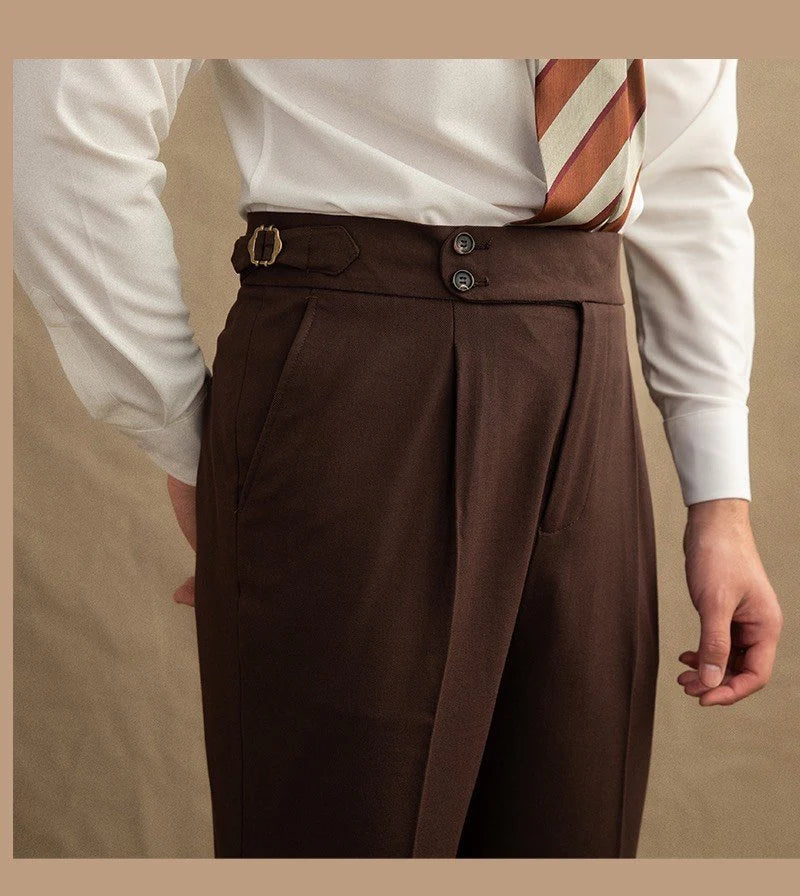 Men’s Dark Brown Garbadine Suit