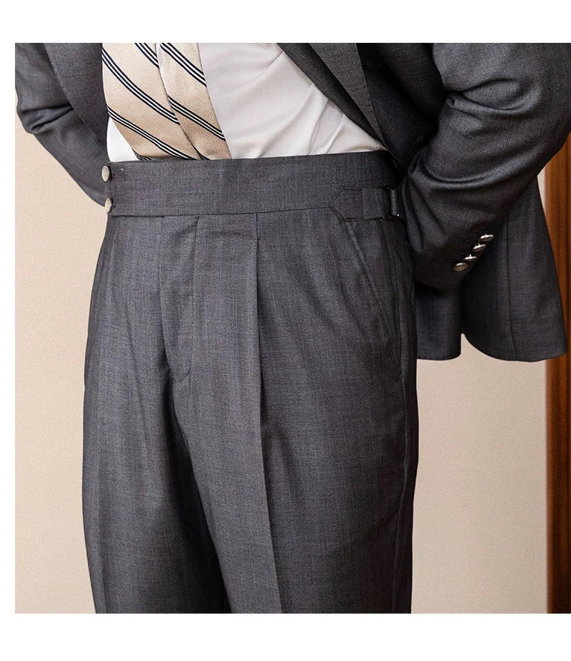 Gray Double-Breasted Veroza Suit