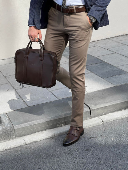 Giorgio Slim Fit Cotton Mink Pants - Versatile Elegance for Every Occasion