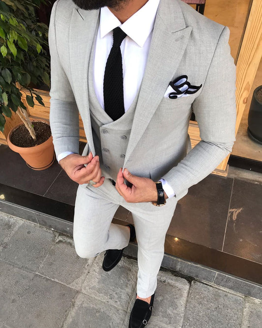 Davis Gray Slim-Fit Suit: Timeless Elegance for Every Occasion