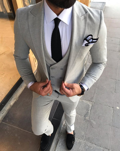 Davis Gray Slim-Fit Suit: Timeless Elegance for Every Occasion