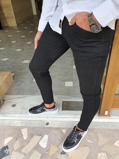 Mantova Black Slim Fit Jeans - Versatile Men's Essential