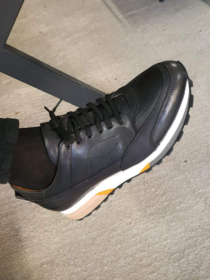 Vicenza Laced Leather Shoes - Timeless Elegance in Black