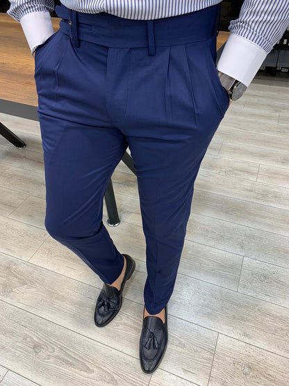 Jake Blue Double Pleated Buckled Slim Pants