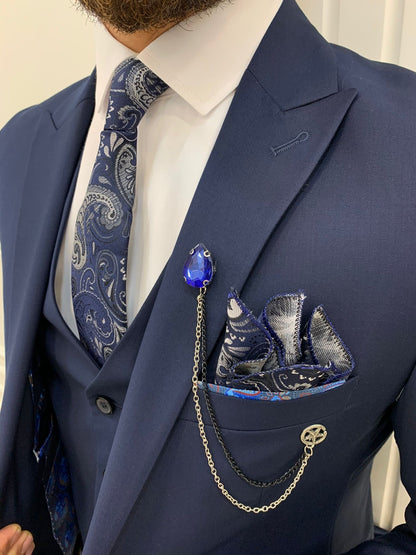 Lance Blue Slim Fit Suit - Elevate Your Wardrobe