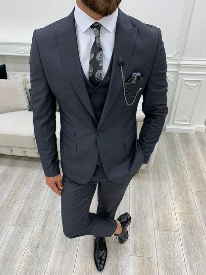 Lance Gray Slim Fit Suit - The Perfect Blend of Style and Comfort