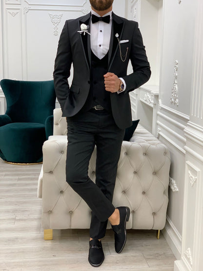 Wilson Black Velvet Shawl Lapel Tuxedo: The Ultimate Formalwear Statement