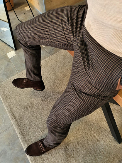 Clemson Camel Slim Fit Plaid Pants: The Perfect Blend of Comfort and Style