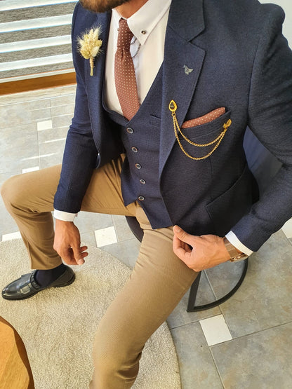 Torino Navy Blue Slim Fit Suit - Elegance Redefined
