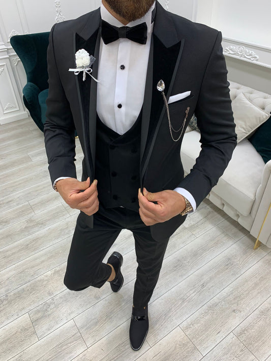 Wilson Black Velvet Shawl Lapel Tuxedo: The Ultimate Formalwear Statement