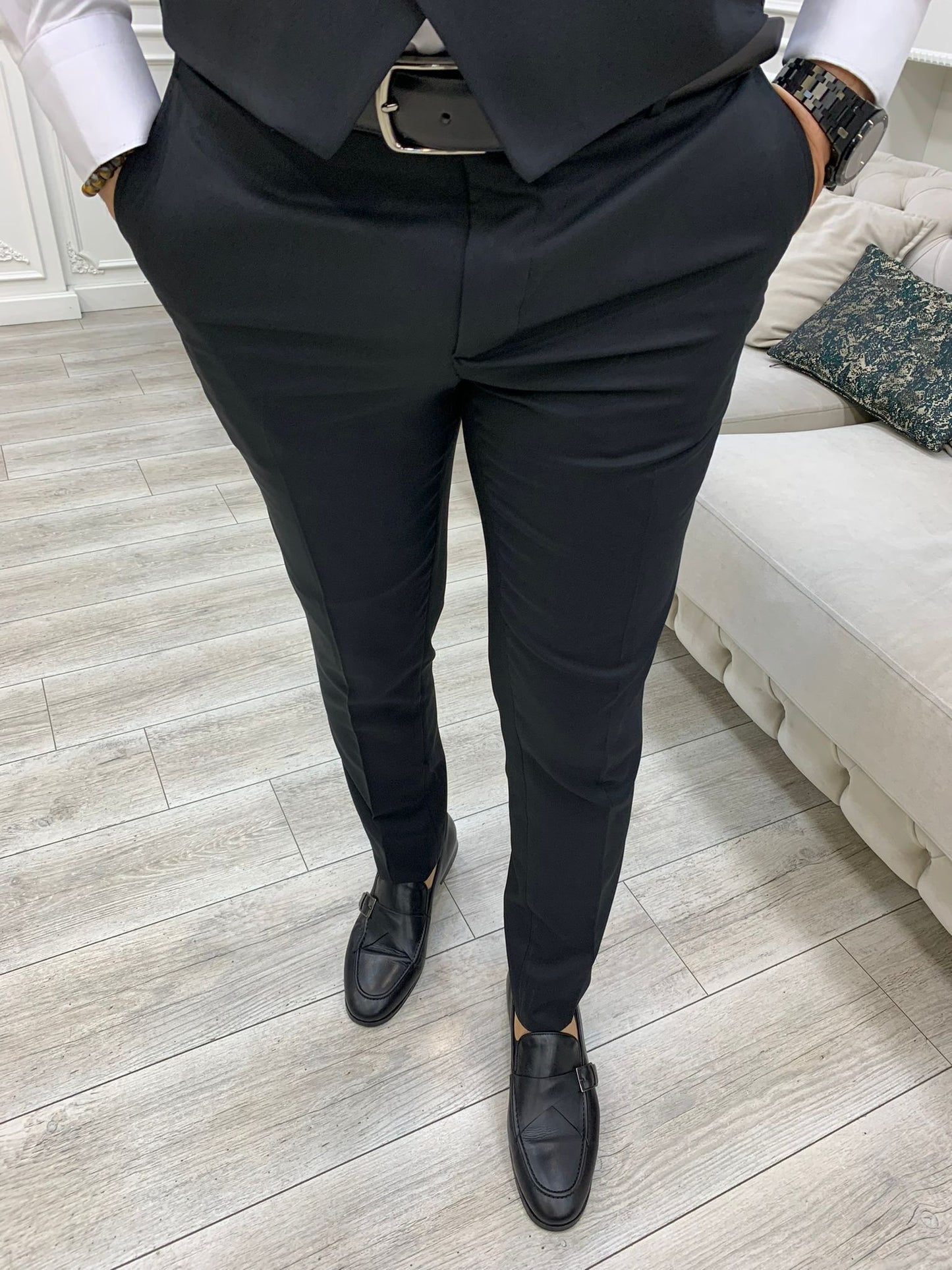 Stefano Black Slim Fit Suit brabion
